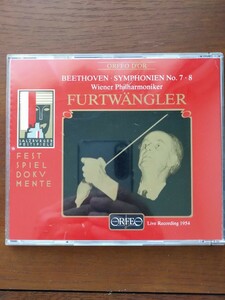 フルトヴェングラー／ウィーン・フィルハーモニー　ベートーヴェン：交響曲第7番&第8番 1954年ザルツブルク音楽祭 CD