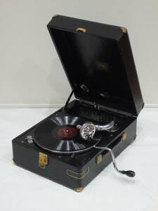 HMV 102E gramophone portable gramophone * reproduction OK