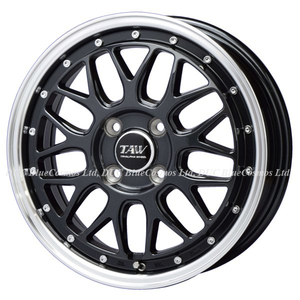 人気の段リムが生み出す高級感★Leowing FM9 ブラックM★165/55R15 165/50R15 タイヤセット N-BOX スペーシア タント デイズ レオウィング