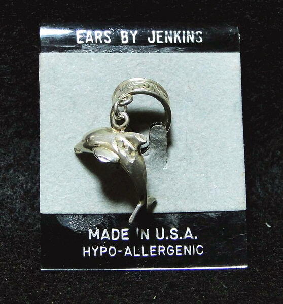 90's イヤリング シルバー ドルフィン イヤーカフ U.S. Made Sterling Silver Ear Cuff ビンテージ 送料込