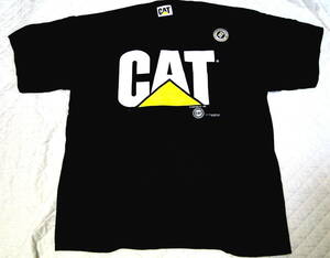 90's デッドストック キャタピラー 半袖Tシャツ Cater-pilla Made in U.S.A BLK-XXL-TEE 送料込