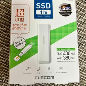 エレコム ESD-EMC1000GWH 1TB 外付けポータブルSSD USB3.2(Gen1)対応