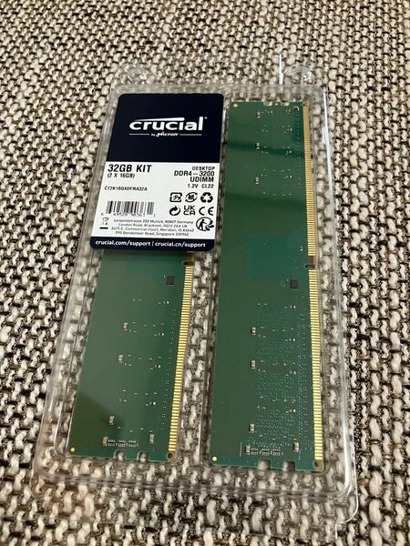 Crucial DDR4 PC4-25600 16GB 2枚組 CT2K16G4DFRA32A