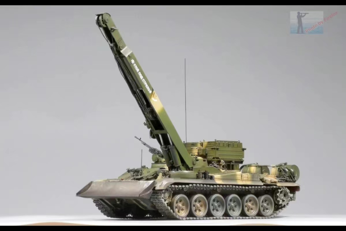 1/35 러시아 연방 BREM-1 장갑회수차량, 조립하고 칠한, 완전한 제품, 플라스틱 모델, 탱크, 군용 차량, 완제품