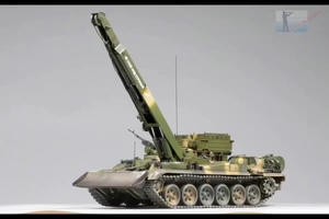 Art hand Auction 1/35 러시아 연방 BREM-1 장갑회수차량, 조립하고 칠한, 완전한 제품, 플라스틱 모델, 탱크, 군용 차량, 완제품