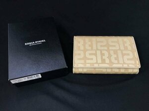 ☆未使用☆SONIA RYKIEL ソニアリキエル 折財布 ベージュ系 箱付き