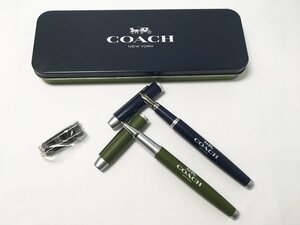 COACH Coach with logo case attaching fountain pen & ballpen set fountain pen ink ×2 MonoMax magazine appendix 