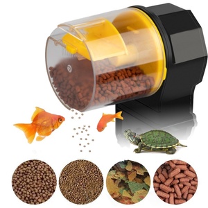 * free shipping * fish automatic feeder yellow color feeding machine auto feeder absence week end feed ..SLC091