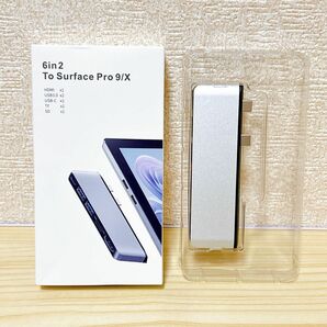 【6 in 2】 Surface Pro 9/X 変換ドック USB ハブ