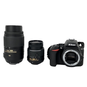 【動作保証】Nikon D5500 ダブルレンズ AF-S DX 18-55mm F3.5-5.6G / 55-300mm F4.5-5.6G デジタル一眼 中古 Y8848698
