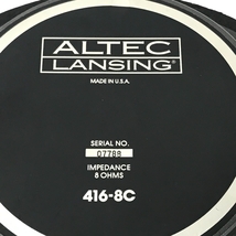 【動作保証】 ALTEC 416-8C ウーファー ユニット ペア アルテック スピーカー 音響機材 中古 F8863637_画像10