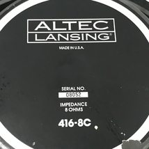 【動作保証】 ALTEC 416-8C ウーファー ユニット ペア アルテック スピーカー 音響機材 中古 F8863637_画像9