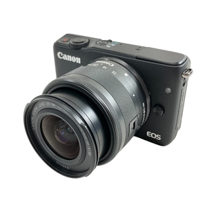 【動作保証】 Canon EOS M10 ZOOM LENS EF-M 15-45mm 1:3.5-6.3 IS STM ミラーレス一眼 カメラ 充電器付き 訳有 W8880529