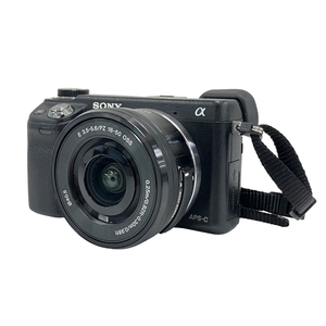 【動作保証】 SONY α NEX-6L パワーズームレンズキット F3.5-5.6 16-50mm カメラ デジタル一眼 ソニー 中古 T8880843
