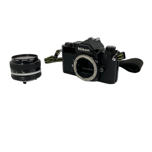 【動作保証】 Nikon FE NIKKOR 50mm F1.4 フィルムカメラ ボディ セット ニコン カメラ レンズ 撮影機材 ブラック 中古 T8878641
