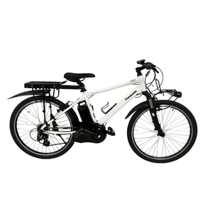 [ самовывоз ограничение ]Panasonic Panasonic велосипед с электроприводом - задний Hurryer crystal белый BE-ELH442F б/у прямой S8865373