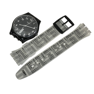 【動作保証】SWATCH MaXI 壁掛け時計 腕時計型 インテリア 中古 K8875732