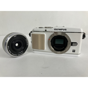 【動作保証】OLYMPUS PEN E-P3 M.ZUIKO DIGITAL 17mm F2.8 ミラーレスカメラ パンケーキレンズ付 オリンパス 中古 良好 Y8868450