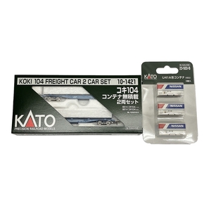 KATO 10-1421 コキ104 コンテナ無積載 23-503-B U38A U41A コンテナ セット 鉄道模型 Nゲージ 中古 良好 W8906740