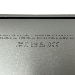 【動作保証】Apple MacBook Retina 12インチ 2017 ノートPC m3-7Y32 1.10GHz 8GB SSD 250GB Graphics 615 Big Sur 中古 良好 T8655639の画像10