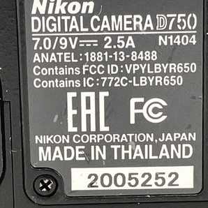 【動作保証】Nikon D750 ボディ 一眼レフ 写真 趣味 ニコン 中古 Z8827214の画像8