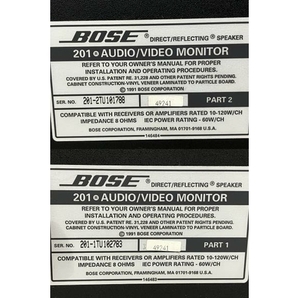 【動作保証】 BOSE 201-AUDIO/VIDEO MONITOR スピーカー ペア ボーズ 音響機器 オーディオ 中古 S8806828の画像9