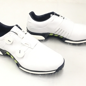 【動作保証】ADIDAS GOLF アディダスゴルフ TWIN BOA BOOST F35403 ゴルフシューズ ホワイト系 ダイヤル式 28cm 中古 T8714679の画像5