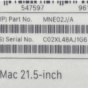 【動作保証】Apple iMac 一体型 パソコン Retina 4K 21.5-inch 2017 i5-7500 8GB Ventura 訳有 M8735946の画像8