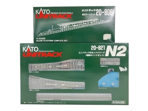 【動作保証】KATO 20-821 20-806 ユニトラック 電動ポイントセット 島式ホームセット Nゲージ 鉄道模型 中古 美品 W8811150