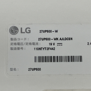 【動作保証】LG 27UP600 27インチ モニター ディスプレイ PC周辺 中古 S8831441の画像7