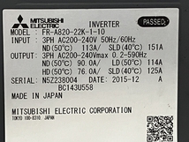 MITSUBISHI ELECTRIC FR-A820-22K-1-10 インバーター 三菱電機 ジャンク Z8350539_画像2