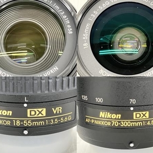 【動作保証】Nikon D5600 ダブルズームキット AF-P DX NIKKOR 18-55mm 70-300mm デジタル一眼レフ ニコン 中古 良好 W8814404の画像4