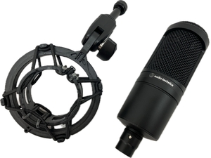 【動作保証】 audio-technica オーディオテクニカ AT2020 コンデンサー マイク AT8458a ショックマウントセット 音響 機材 中古 C8738153