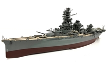 【引取限定】 メーカー不明 日本海軍 航空戦艦 日向 1/350 組立塗装済 プラモデル 約63×14×10cm ジャンク 直 B8820581_画像1