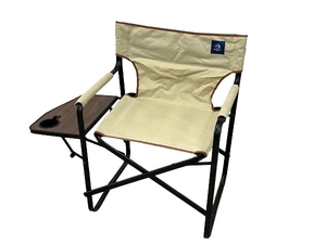 【動作保証】Whole earth WE27DC02 FOLDING DECK CHAIR 折り畳み テーブル付 チェア キャンプ 中古 M8723889