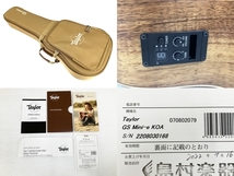 【動作保証】 Taylor GS mini-e KOA アコースティック ギター エレアコ ソフトケース付 弦楽器 中古 美品 O8838232_画像2