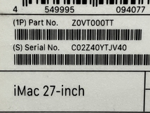 【動作保証】 Apple iMac Retina 5K 27インチ 2019 Z0VT000TT 一体型 PC i9-9900K 3.60GHz 64GB SSD 1TB 80X Big Sur 中古 良好 T8804349_画像9