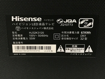 【動作保証】 Hisense HJ32K3120 32型 18年製 液晶 テレビ ハイセンス リモコン 中古 楽 F8859217_画像7