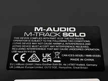 【動作保証】M-AUDIO M-TRACK SOLO エムオーディオ オーディオインターフェース 中古 F8809444_画像8