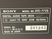 SONY ソニー DTC-77ES DATデッキ 音響機材 オーディオ ジャンク S8846803_画像9