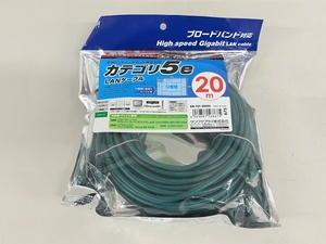 サンワサプライ Cat 5e単線LANケーブル 20m グリーン KB-T5T-20GN 未使用 K8787570