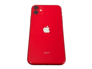 【動作保証】 Apple iPhone 11 MWLV2J/A 5.85インチ スマートフォン 64GB KDDI SIMロックなし レッド 訳有 T8725303