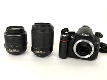 【動作保証】Nikon D5000 デジタル一眼 ボディ 18-55mm f/3.5-5.6G 55-200mm f/4-5.6G ダブルズームキット 中古 Y8830206_画像1