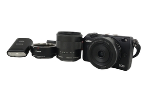 【動作保証】Canon M2 Wレンズキット 22mm 18-55mm レンズ 別売りアクセサリー付 デジタルカメラ キャノン 中古 訳有 N8872302
