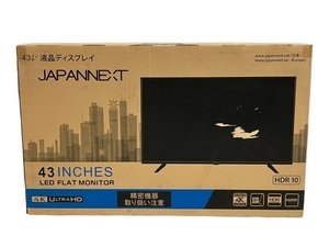 【動作保証】 JAPANNEXT JN-VT4300UHDR 43インチ 4K 液晶 モニター ディスプレイ 映像機器 家電 未使用 T8871311