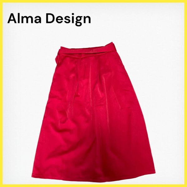【やや訳あり】Alma design レディース　スカート　膝丈　Mサイズ相当