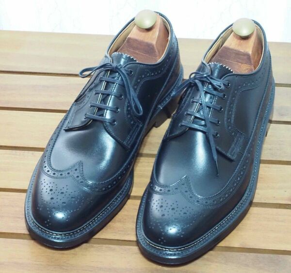 100足 限定 リーガル REGAL 50周年記念 ウィングチップ 黒 革靴 紳士靴 25.5cm