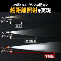 新作！【安心保証】【送料無料】HID屋 LED 爆光 ヘッドライト ホワイト ホワイト 簡単取付 21600cd H4 車検対応 RGV250 ガンマなどに！_画像6