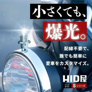 【限定セール！】1,717円OFF【安心保証】送料無料 HID屋 LED 爆光 ヘッドライト ホワイト 21600cd H4 車検対応 スカイウェイブ250など