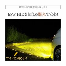 【ダブルセール!】5,354円OFF!【安心保証】送料無料 HID屋 LED フォグランプ H8/H11/H16 HB4 イエロー 車検対応 N-VANなどに_画像9